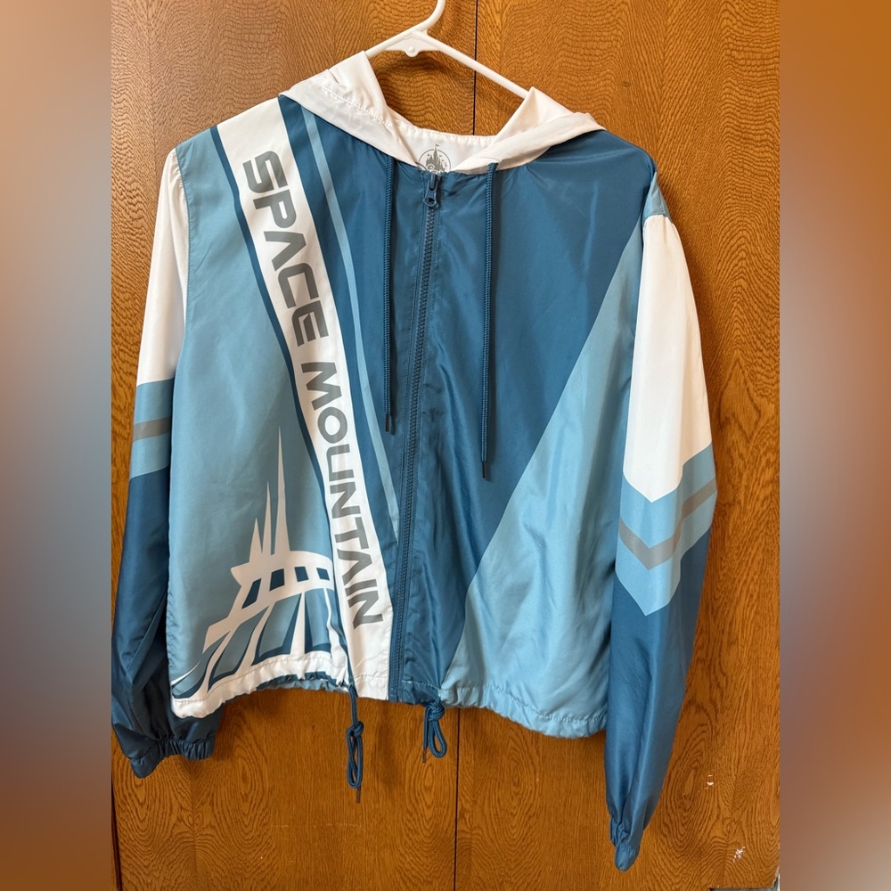 Women’s Disney Parks Retro Space Mountain Blue and White Jacket